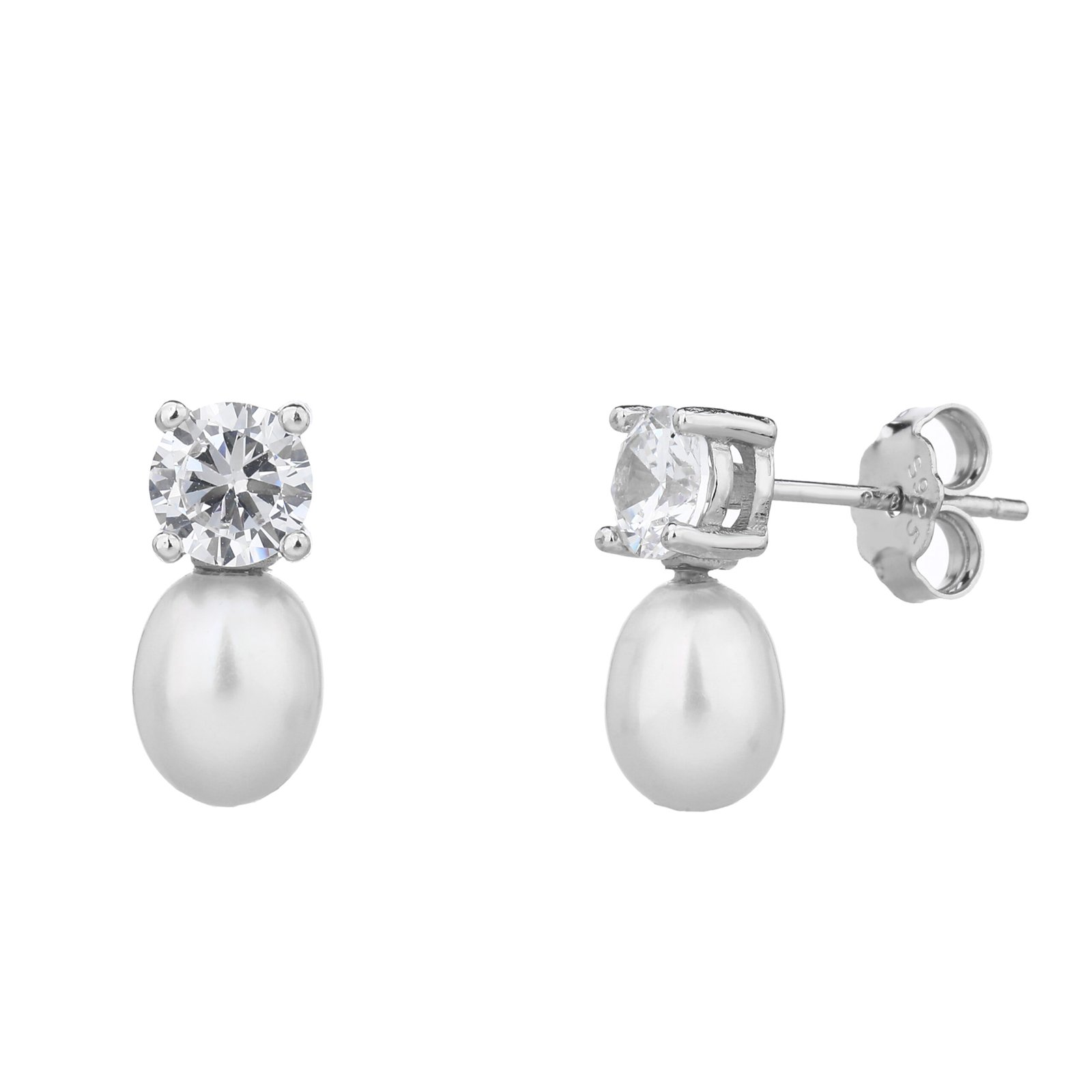 Isolène | עגילי פנינה צמודים