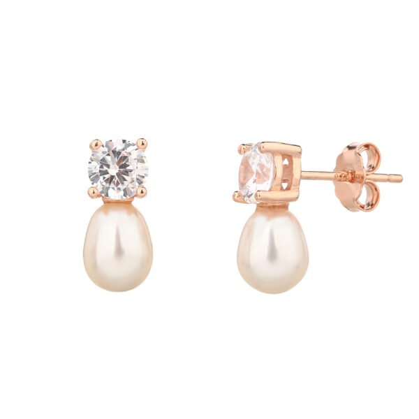 Isolène | עגילי פנינה צמודים