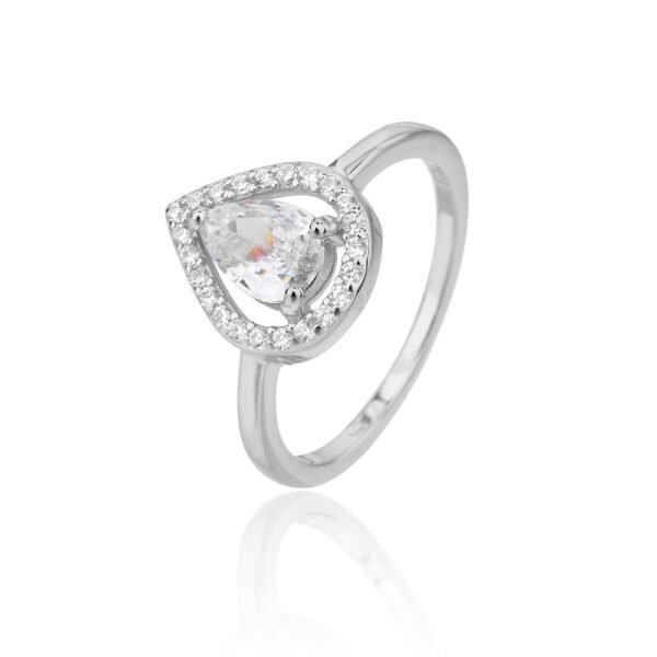 Amé | טבעת טיפה משובצת