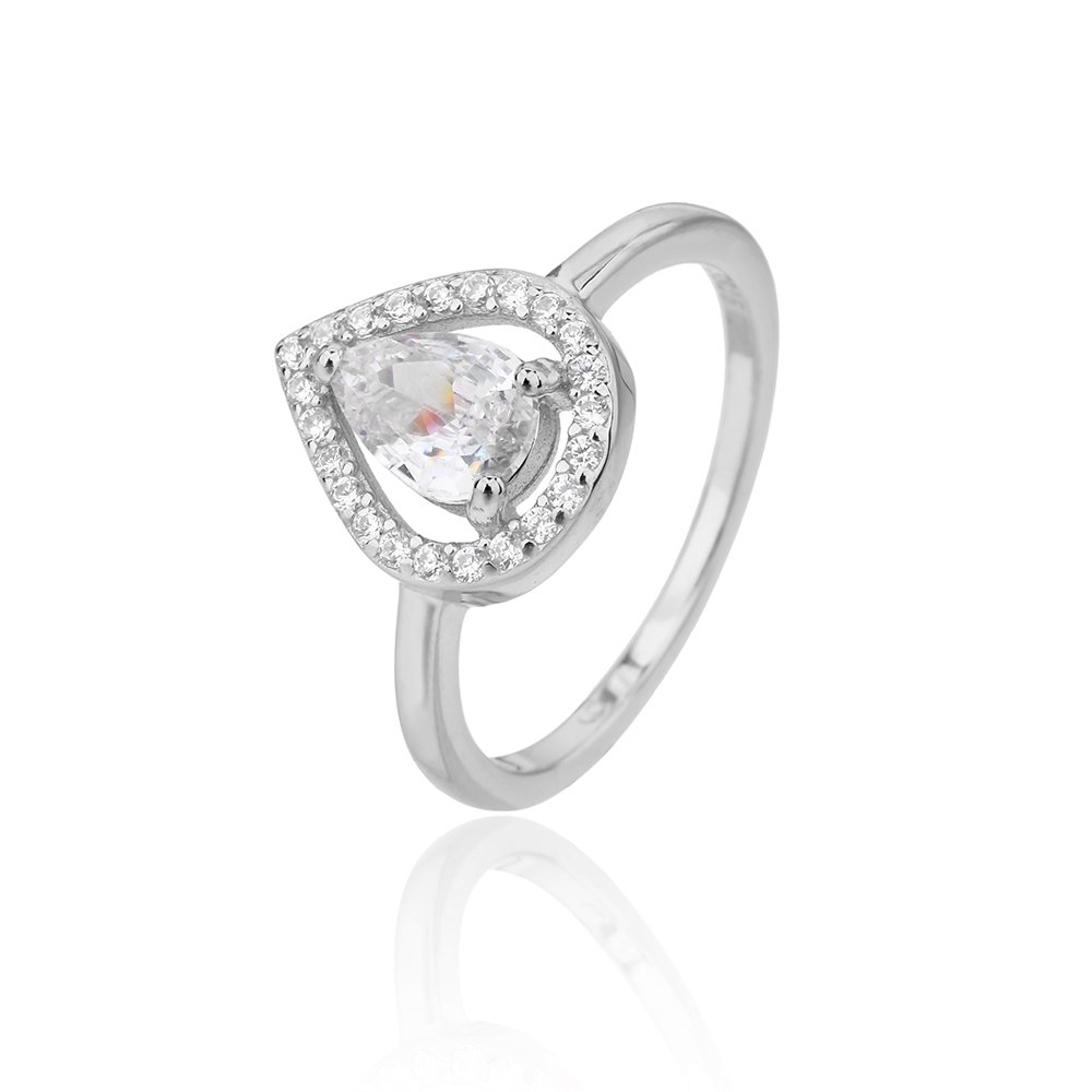 Amé | טבעת טיפה משובצת