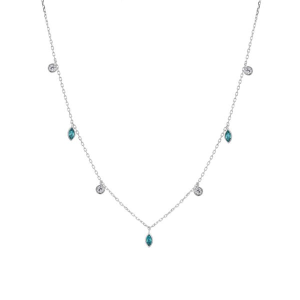 Sandra | שרשרת תליוני זרקון צבעוניים