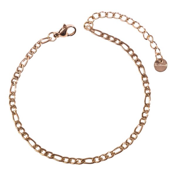 Vínculum | צמיד חוליות רוז גולד | 3 מ"מ