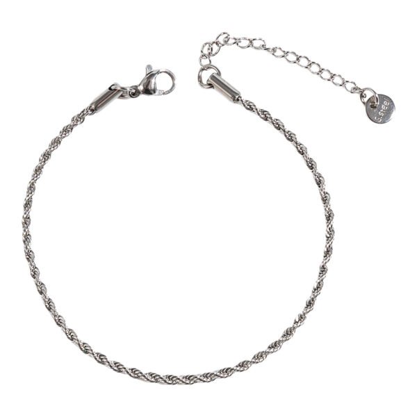 Torquis | צמיד חבל כסף 2 מ"מ