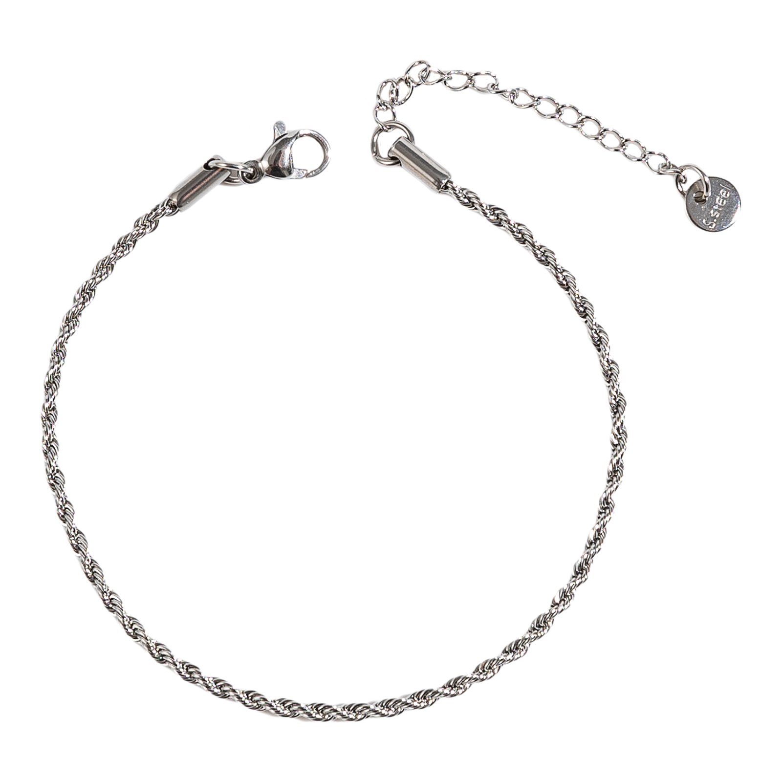 Torquis | צמיד חבל כסף 2 מ"מ