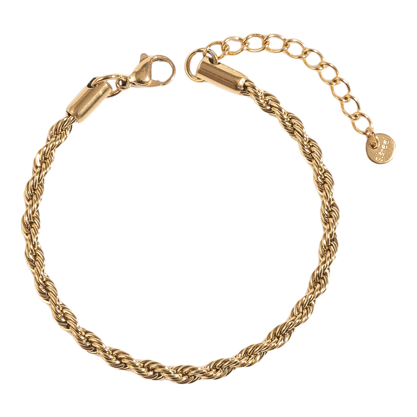 Torquis | צמיד חבל שזור זהב 4 מ"מ