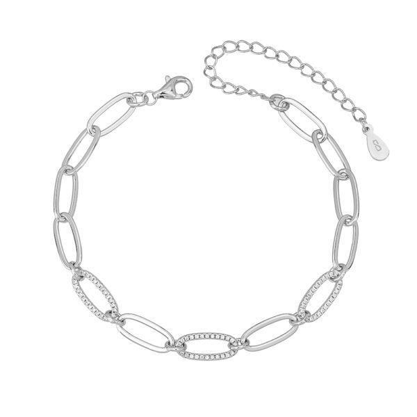 Anne | צמיד חוליות משובץ