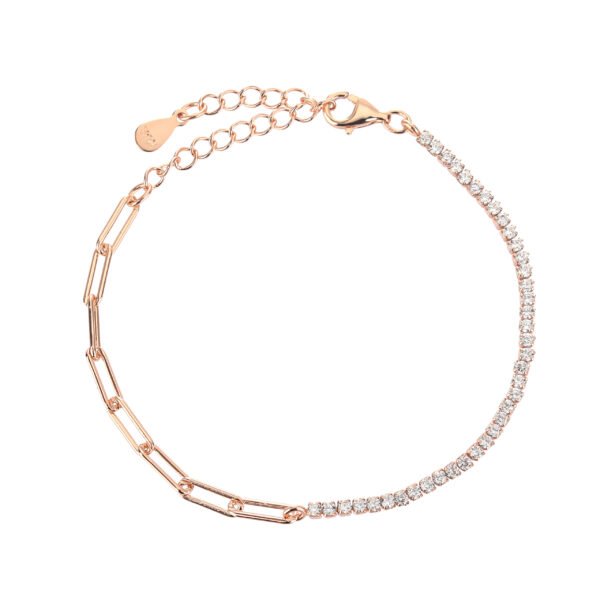 Elías | צמיד משולב רוז גולד וכסף