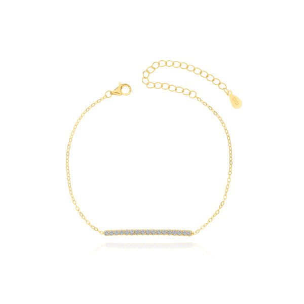 Linéa | צמיד זהב עדין משובץ