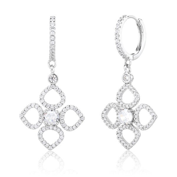 Lucétta | עגילי תלתן משובצים