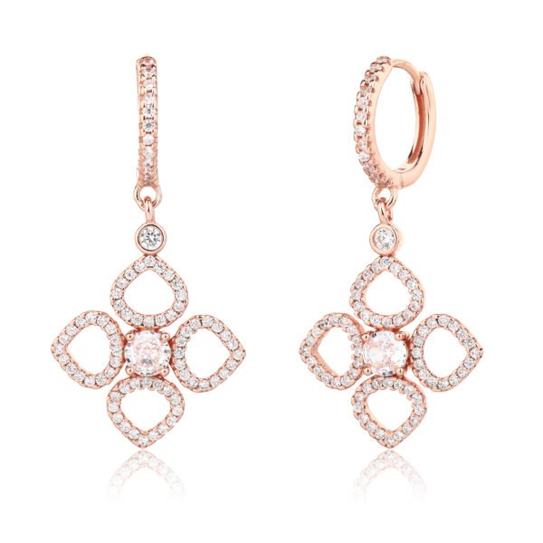 Lucétta | עגילי תלתן משובצים