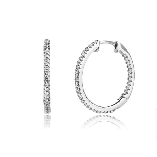 Aveline | עגילי חישוק משובצים