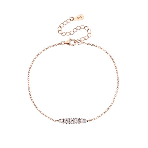 Isla | צמיד רוז גולד עדין משובץ