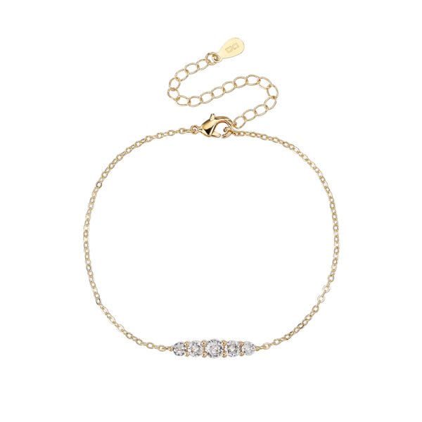 Isla | צמיד זהב עדין משובץ