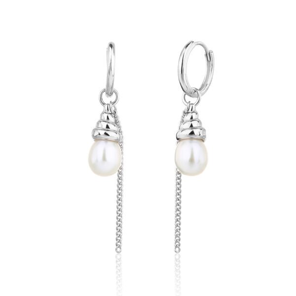 Coralie | עגילי פנינה תלויים