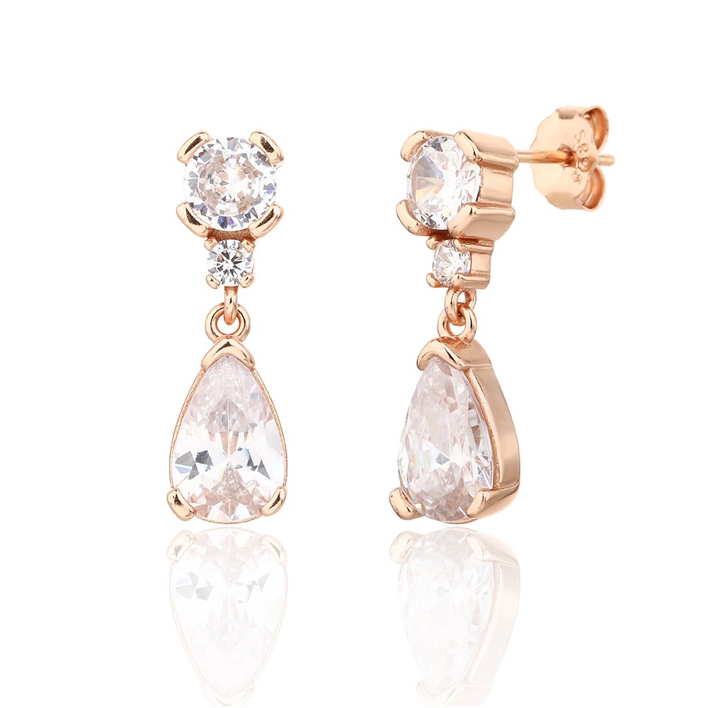 Solenné | עגילי זרקון טיפה