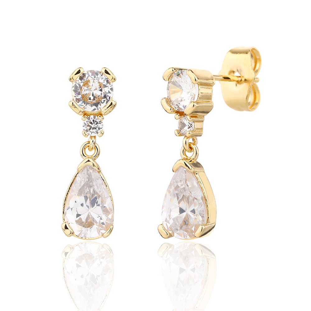 Solenné | עגילי זרקון טיפה