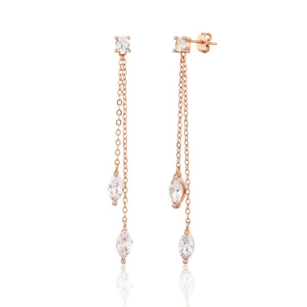 Lunaria | עגילי זרקון תלויים