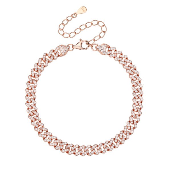 Aurelia | צמיד רוז גולד שזור ומשובץ