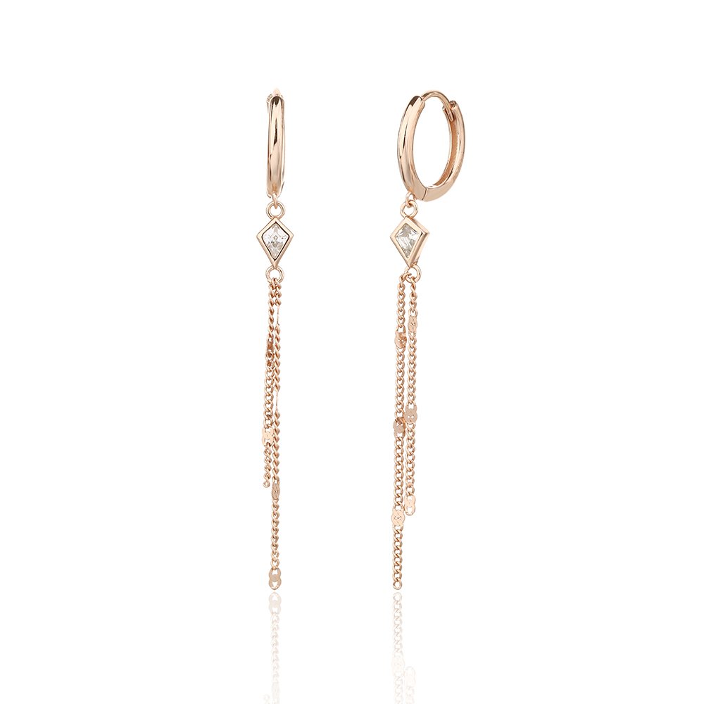 Nerina | עגילי שרשראות מדורגות