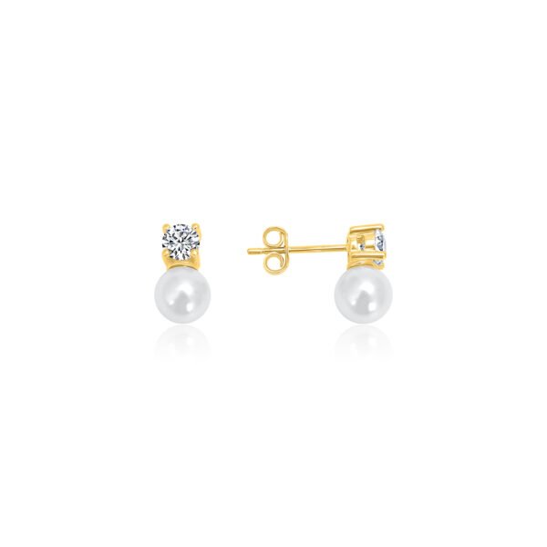 Véronne | עגילי פנינה וזרקון