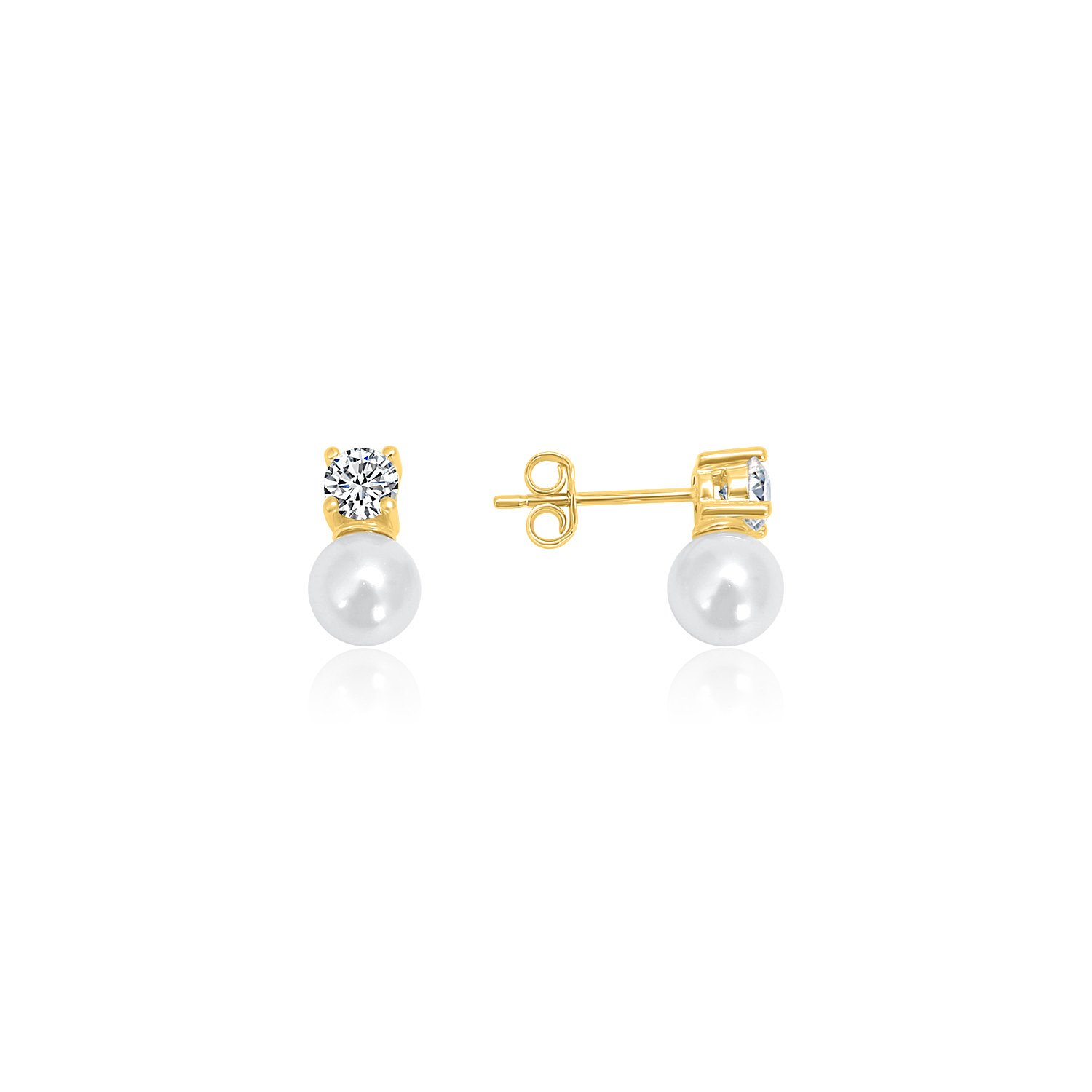 Véronne | עגילי פנינה וזרקון