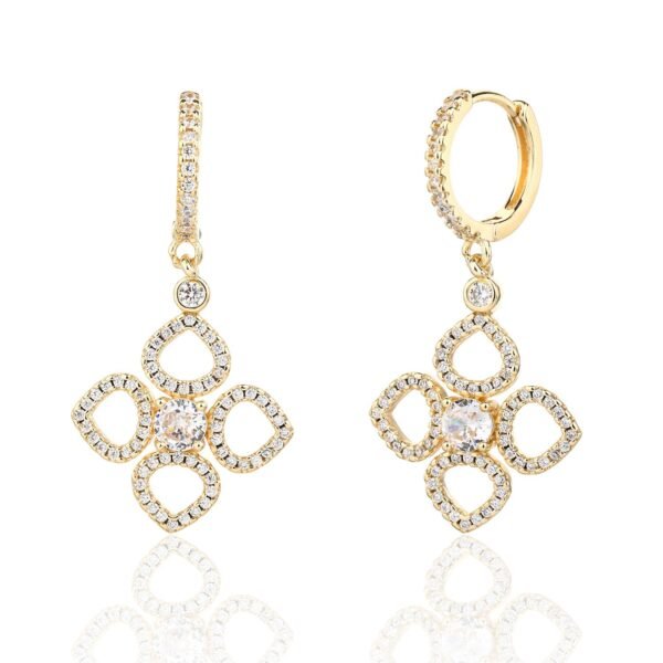 Lucétta | עגילי תלתן משובצים